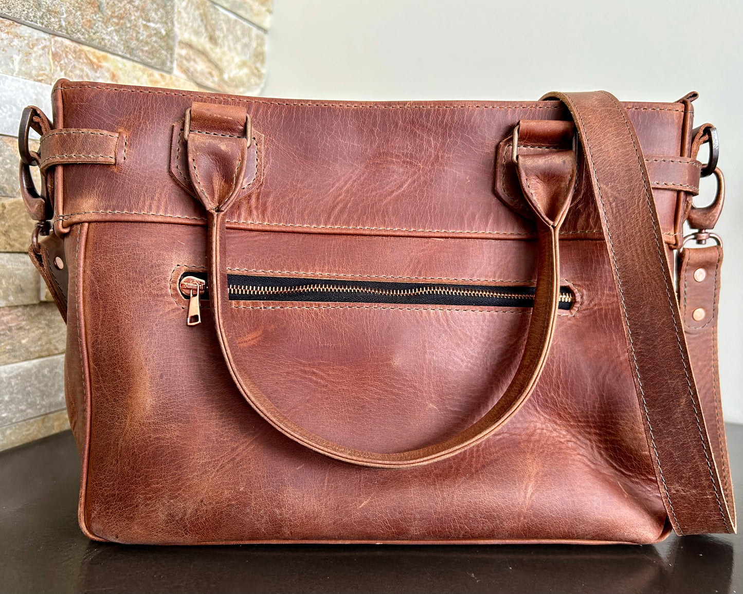 Small Travel handbag Cuoio