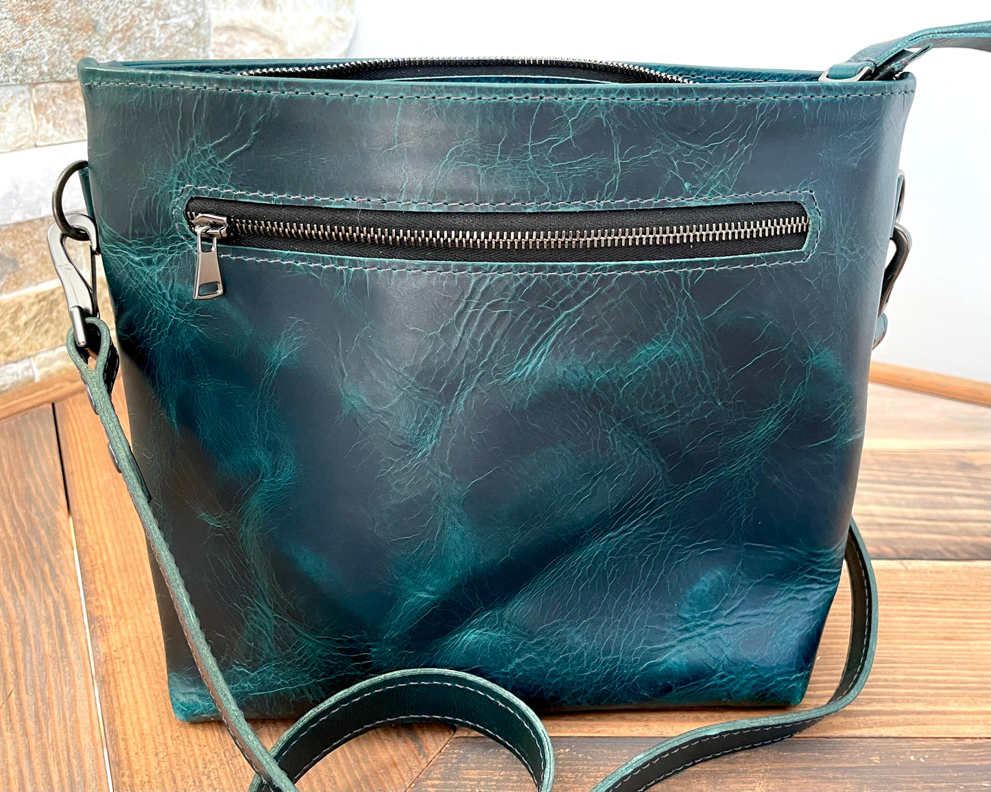 Woven Shoulder Aqua