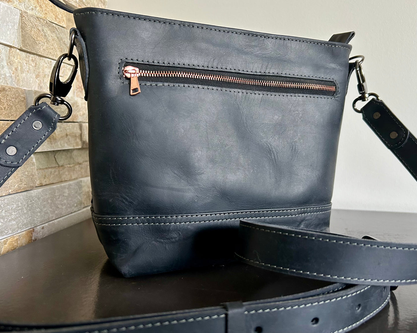Woven Shoulder Bag Nero
