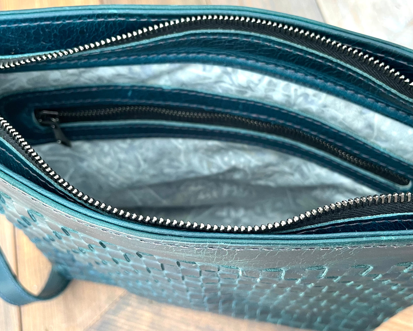 Woven Shoulder Aqua