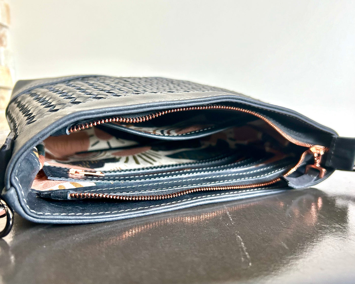 Woven Shoulder Bag Nero