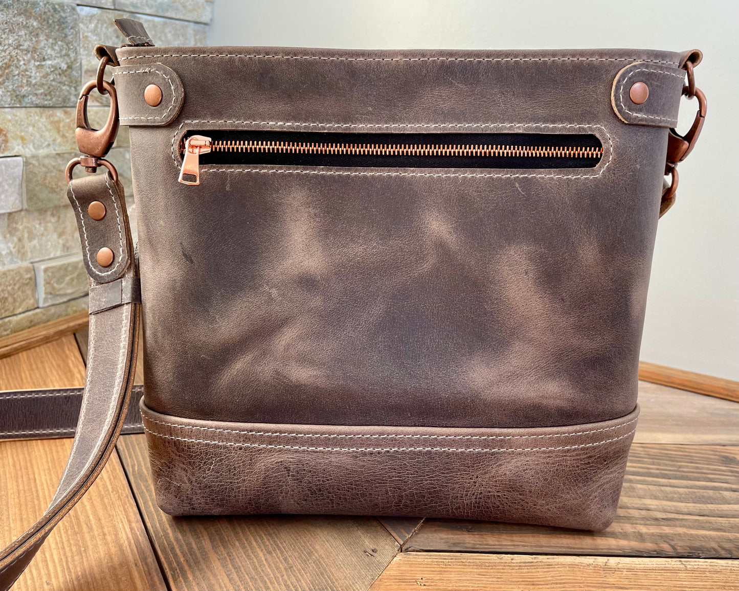 Woven Shoulder Bag Piombo