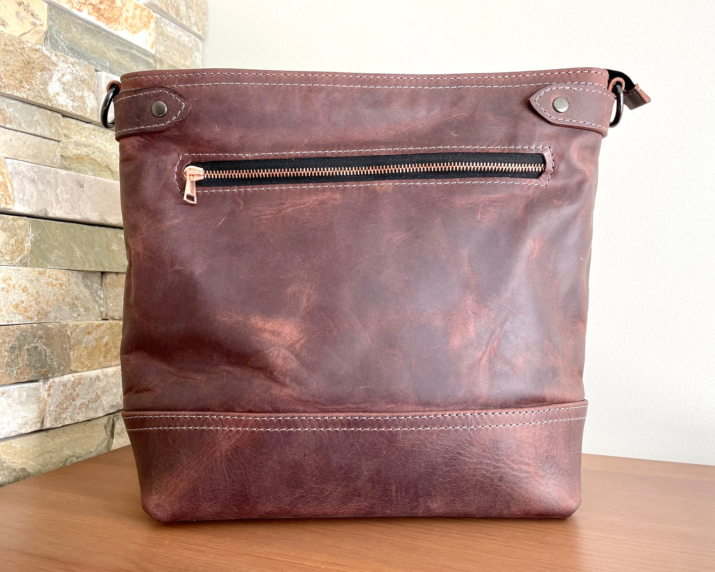 Woven handbag Brucciato