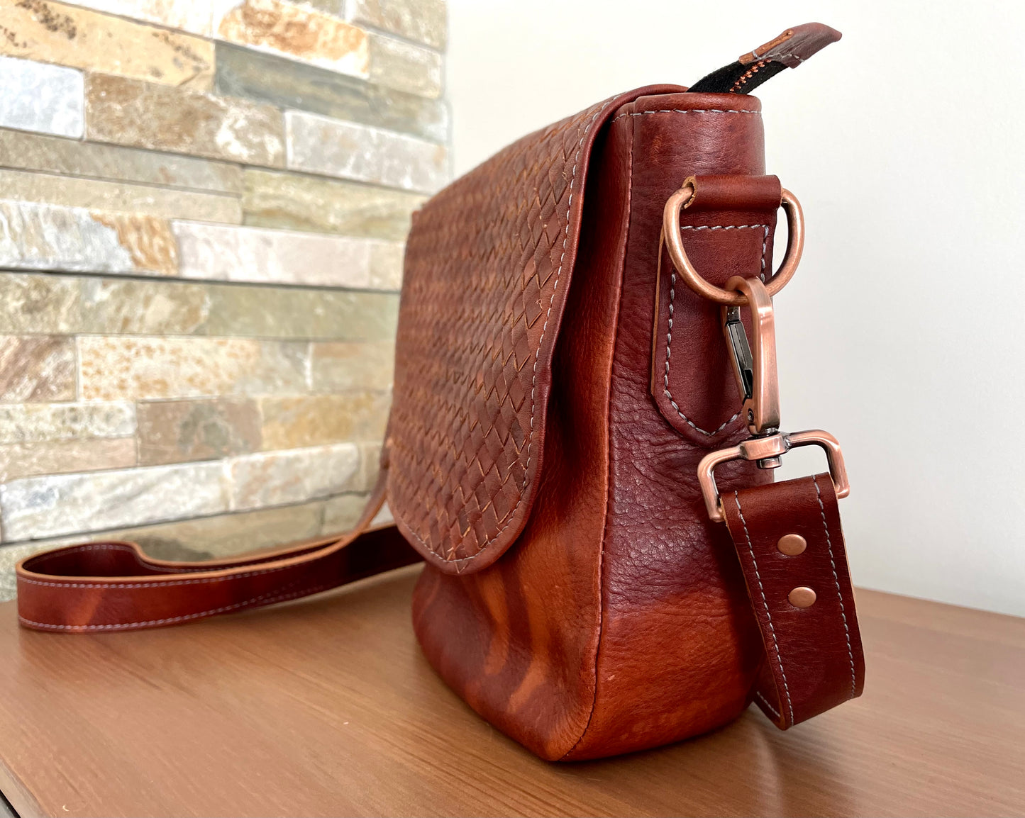 Rounded Handbag Scorched Bourbon