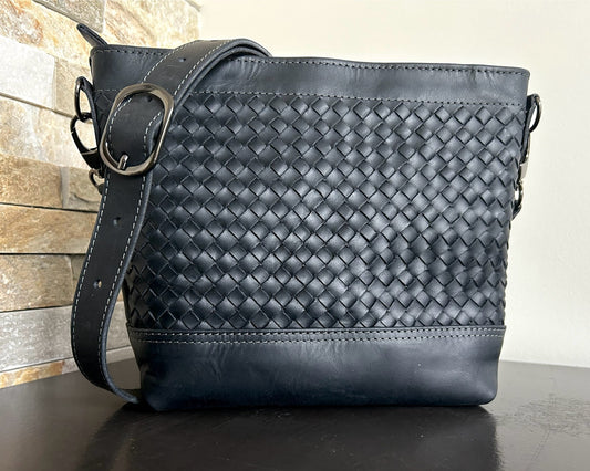 Woven Shoulder Bag Nero