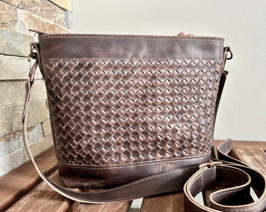 Woven Shoulder Bag Piombo