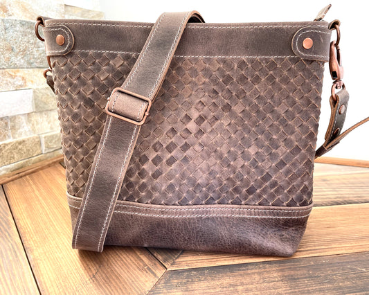 Woven Shoulder Bag Piombo