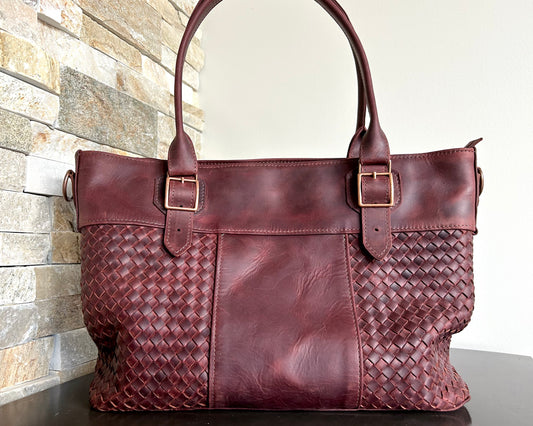 Woven large slouchy handbag Sienna