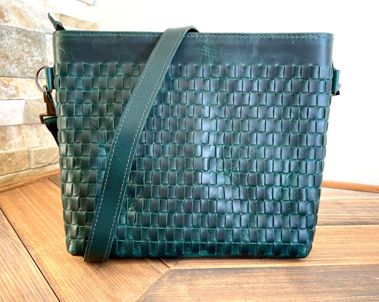 Woven Shoulder Aqua