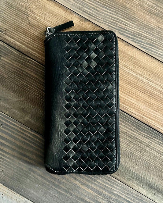 Zippered Wallet in Nero