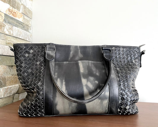 Woven Handbag Nero Matte