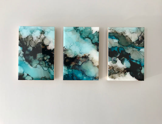 Alcohol Ink triptych